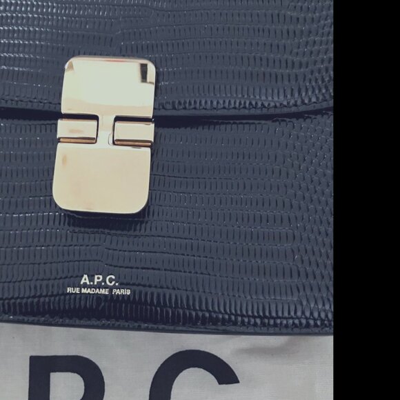 A.P.C. black embossed Grace bag small - Picture 7 of 10